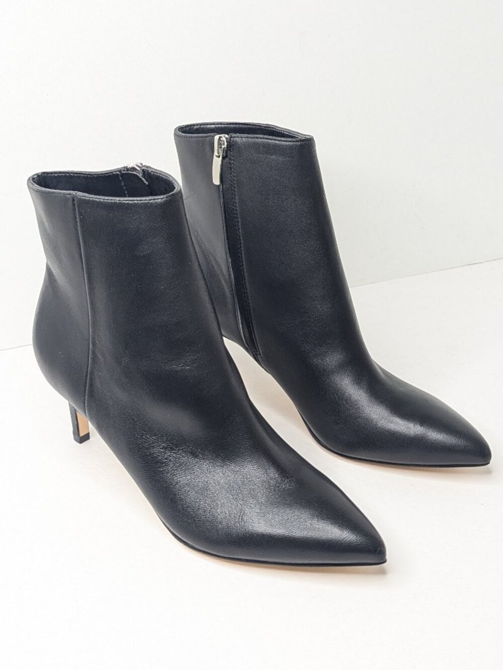 Nine West Sheeba Ankle Booties Black Leather Womens 7.5